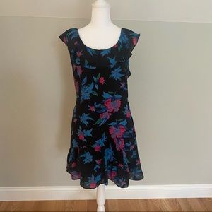 Ali & Jay Black and Floral Print Ruffled Sundress size L